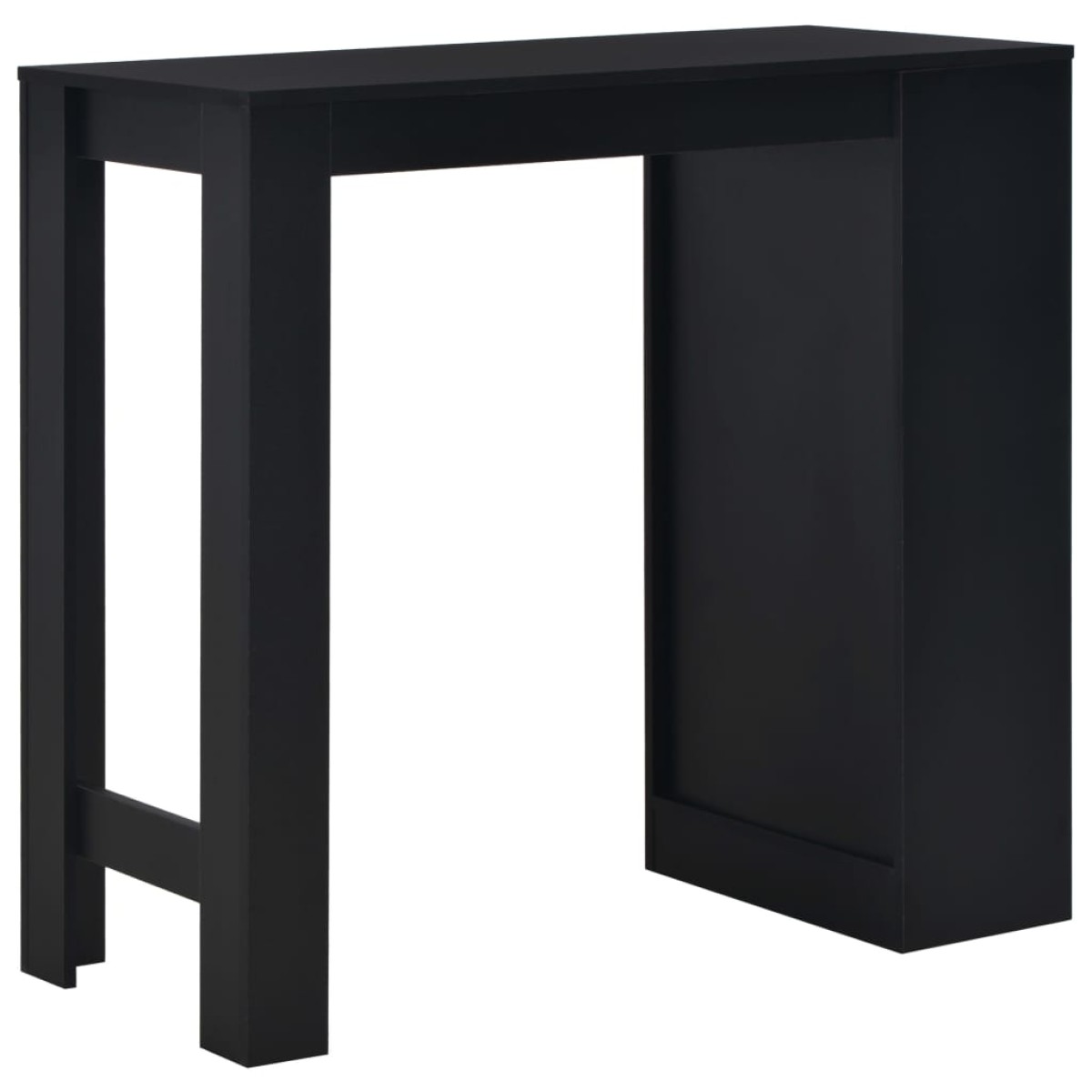 vidaXL Τραπέζι Μπαρ με Ράφια Μαύρο 110 x 50 x 103 εκ.