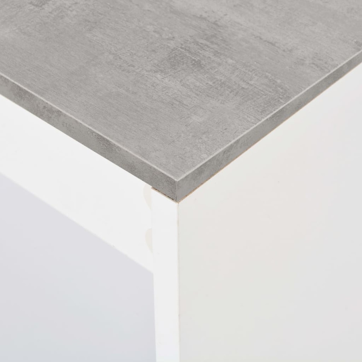 vidaXL Τραπέζι Μπαρ με Ράφια Λευκό 110 x 50 x 103 εκ.