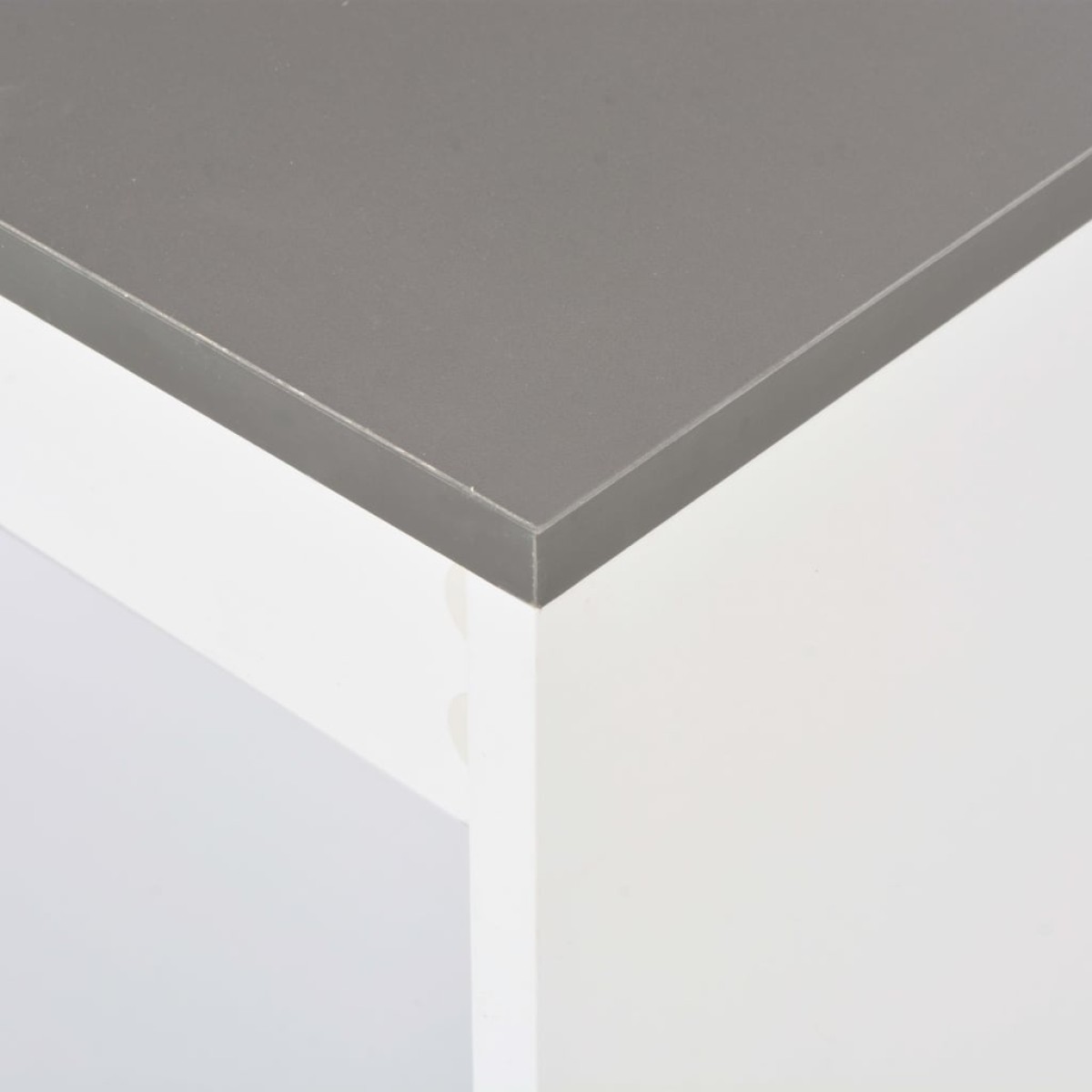 vidaXL Τραπέζι Μπαρ με Ράφια Λευκό 110 x 50 x 103 εκ.