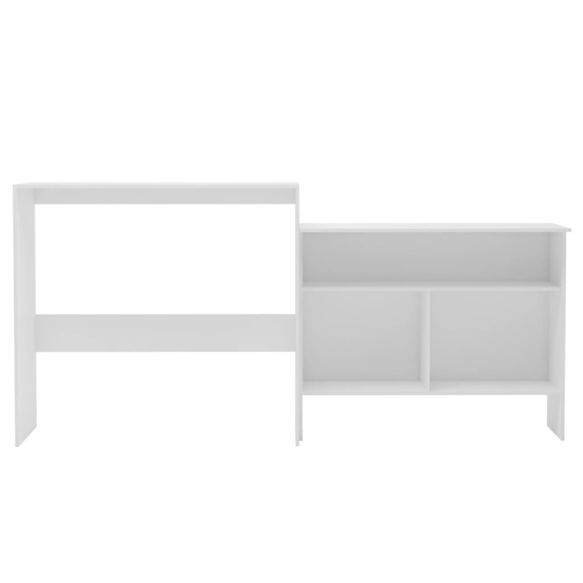 vidaXL Τραπέζι Μπαρ με 2 Επιφάνειες Λευκό 130 x 40 x 120 εκ.