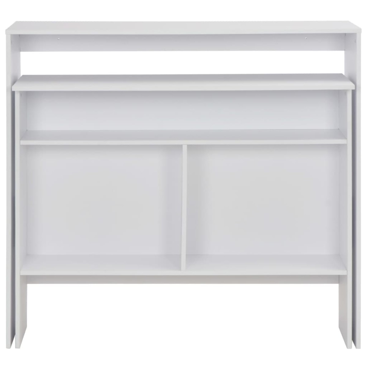 vidaXL Τραπέζι Μπαρ με 2 Επιφάνειες Λευκό 130 x 40 x 120 εκ.