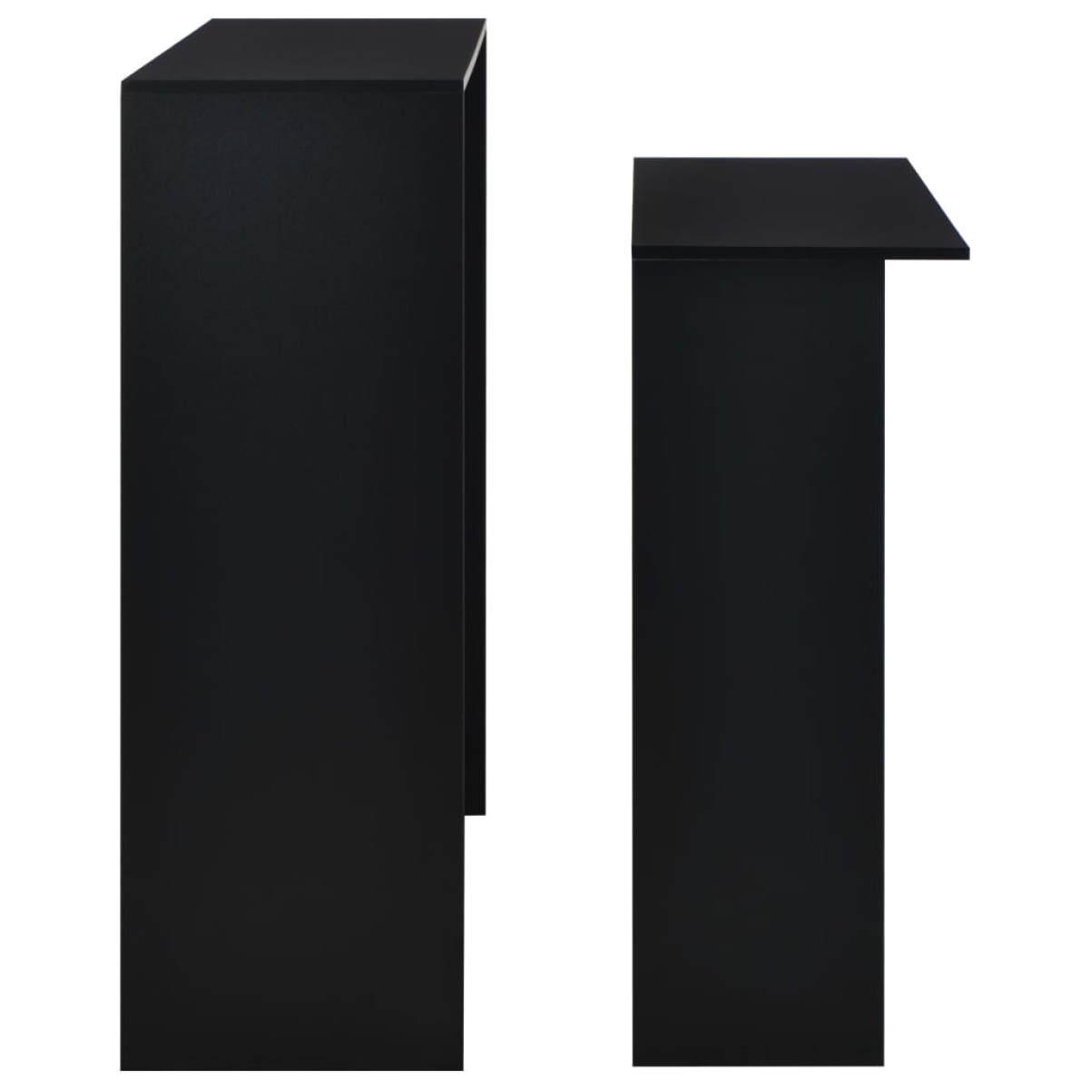 vidaXL Τραπέζι Μπαρ με 2 Επιφάνειες Μαύρο 130 x 40 x 120 εκ.
