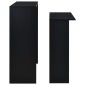 vidaXL Τραπέζι Μπαρ με 2 Επιφάνειες Μαύρο 130 x 40 x 120 εκ.