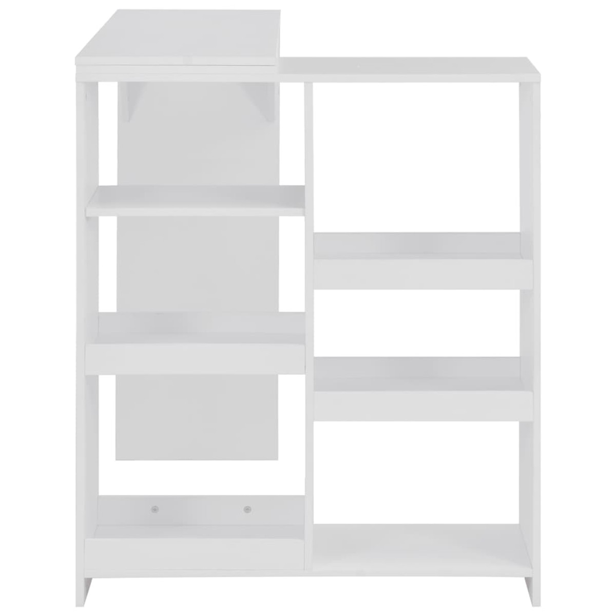 vidaXL Τραπέζι Μπαρ με Κινητή Ραφιέρα Λευκό 138 x 39 x 110 εκ.