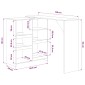 vidaXL Τραπέζι Μπαρ με Κινητή Ραφιέρα Λευκό 138 x 39 x 110 εκ.