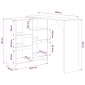 vidaXL Τραπέζι Μπαρ με Κινητή Ραφιέρα Λευκό 138 x 39 x 110 εκ.