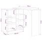 vidaXL Τραπέζι Μπαρ με Κινητή Ραφιέρα Λευκό 138 x 39 x 110 εκ.