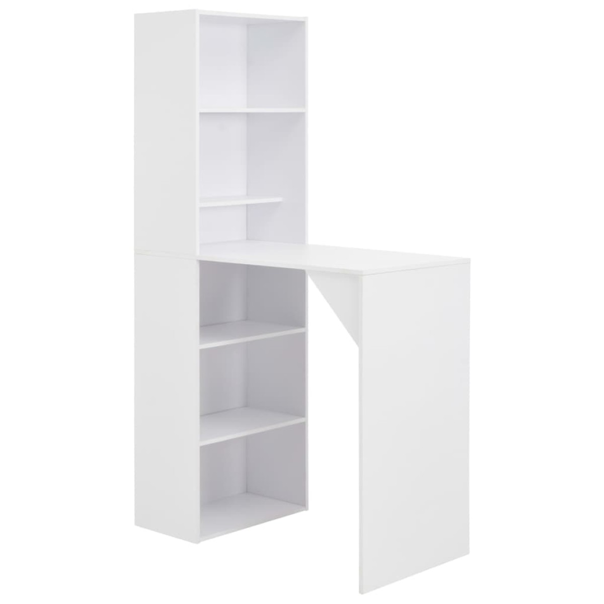 vidaXL Τραπέζι Μπαρ με Ραφιέρα Λευκό 115 x 59 x 200 εκ.