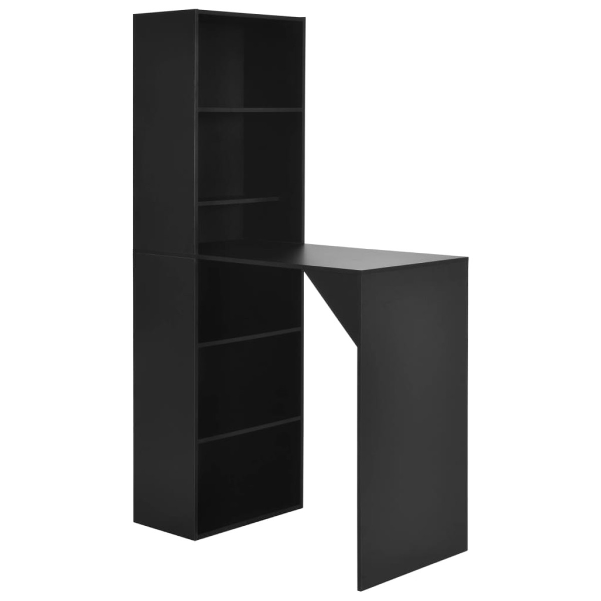 vidaXL Τραπέζι Μπαρ με Ραφιέρα Μαύρο 115 x 59 x 200 εκ.