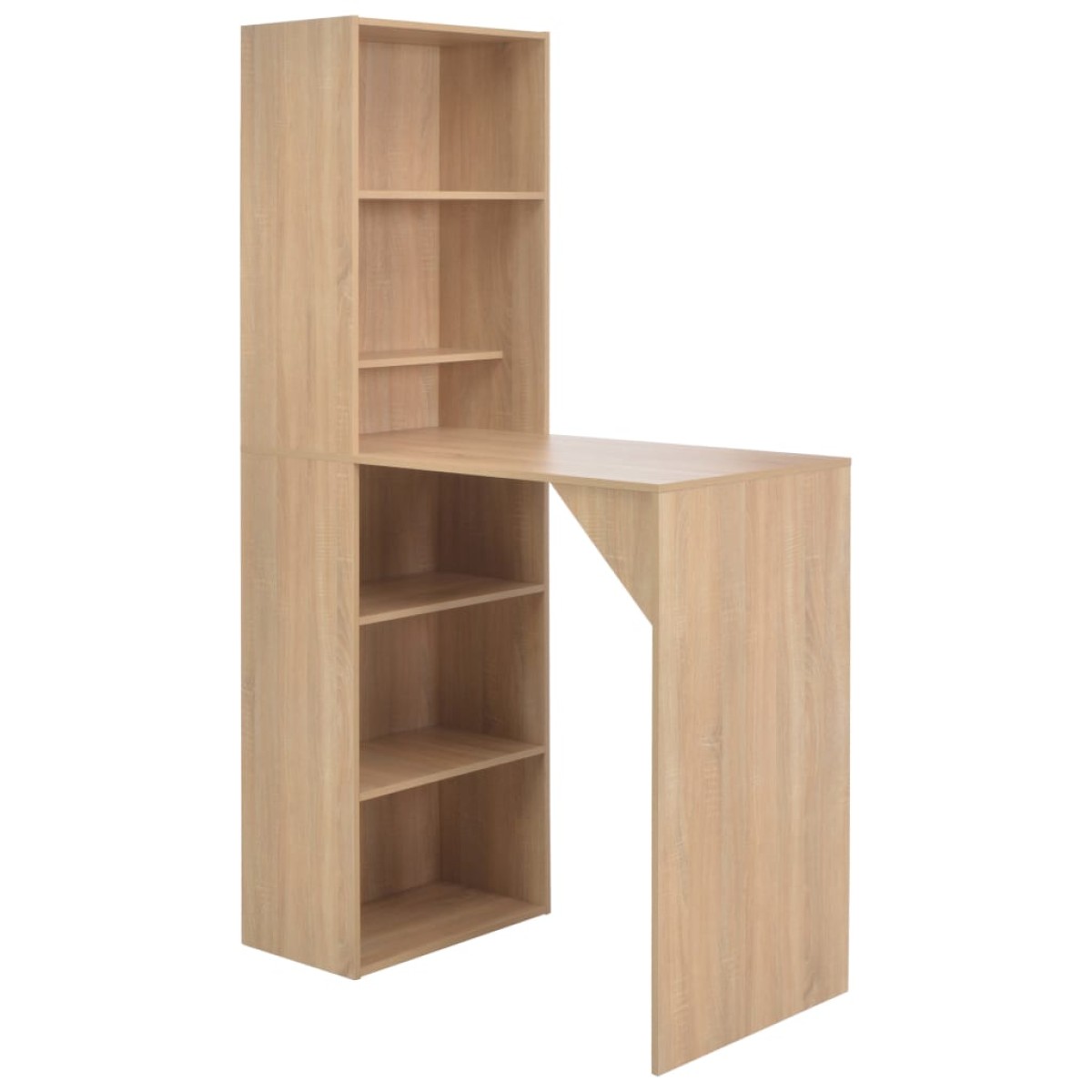 vidaXL Τραπέζι Μπαρ με Ραφιέρα Χρώμα Δρυός 115 x 59 x 200 εκ.
