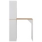vidaXL Τραπέζι Μπαρ με Ραφιέρα Λευκό 115 x 59 x 200 εκ.