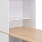 vidaXL Τραπέζι Μπαρ με Ραφιέρα Λευκό 115 x 59 x 200 εκ.