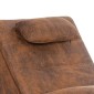vidaXL Πολυθρόνα/Ανάκλιντρο Μασάζ Καφέ Συνθετικό Καστόρι με Μαξιλάρι