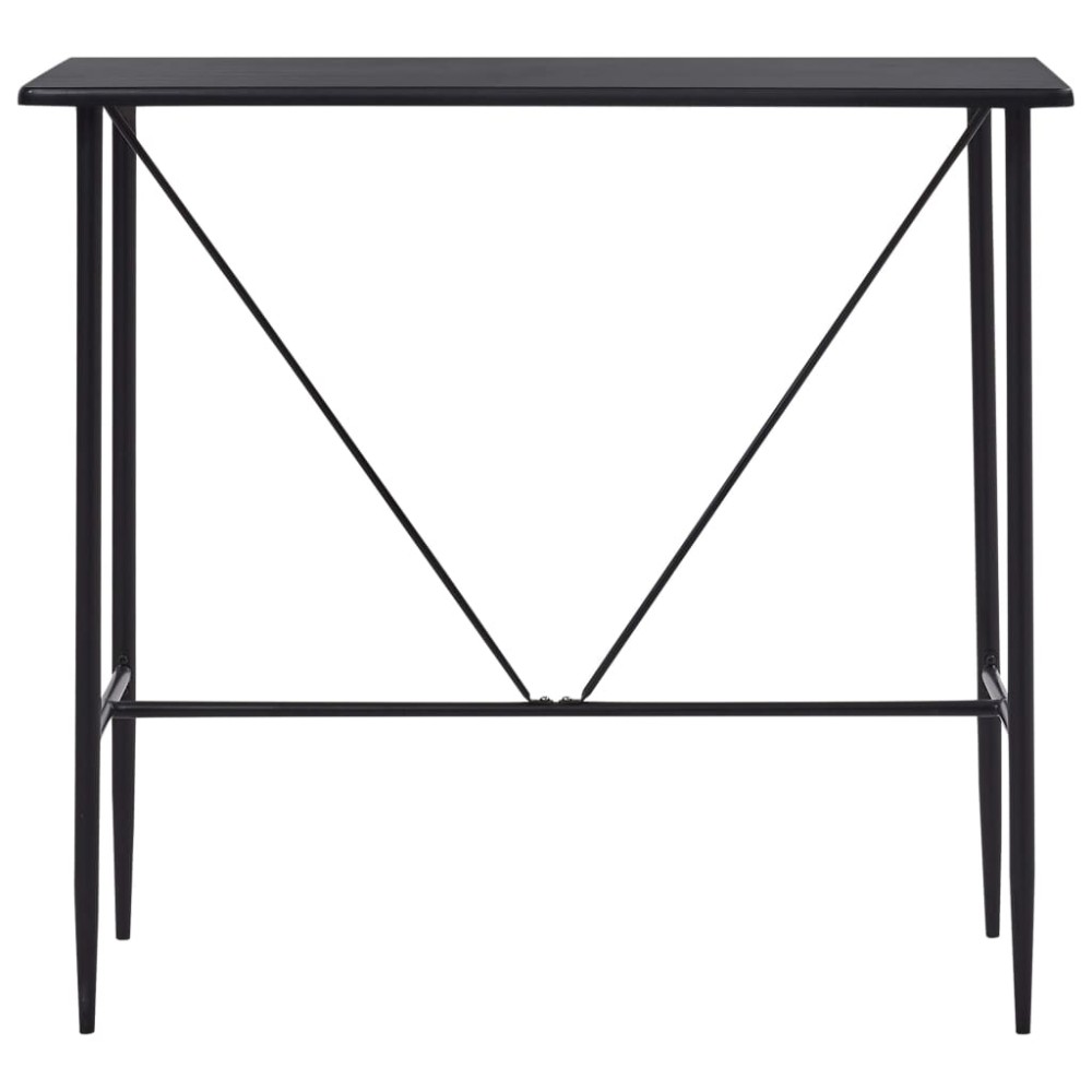 vidaXL Τραπέζι Μπαρ Μαύρο 120 x 60 x 110 εκ. από MDF