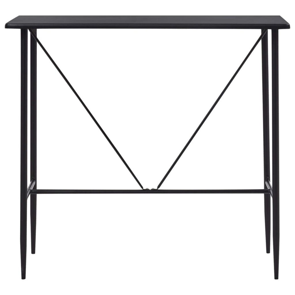 vidaXL Τραπέζι Μπαρ Μαύρο 120 x 60 x 110 εκ. από MDF
