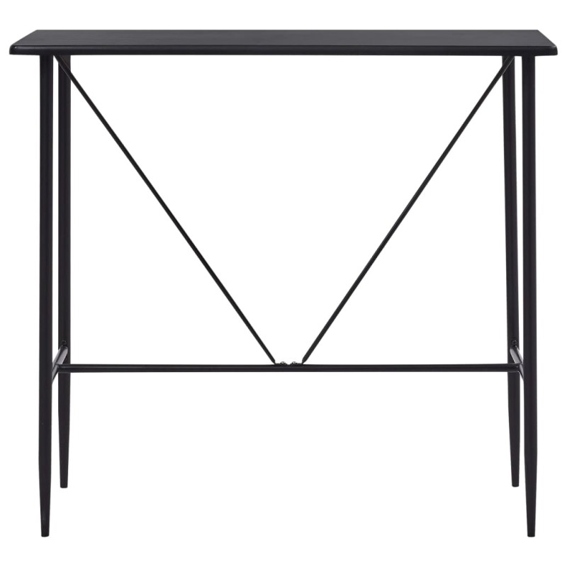 vidaXL Τραπέζι Μπαρ Μαύρο 120 x 60 x 110 εκ. από MDF