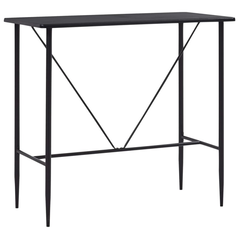 vidaXL Τραπέζι Μπαρ Μαύρο 120 x 60 x 110 εκ. από MDF