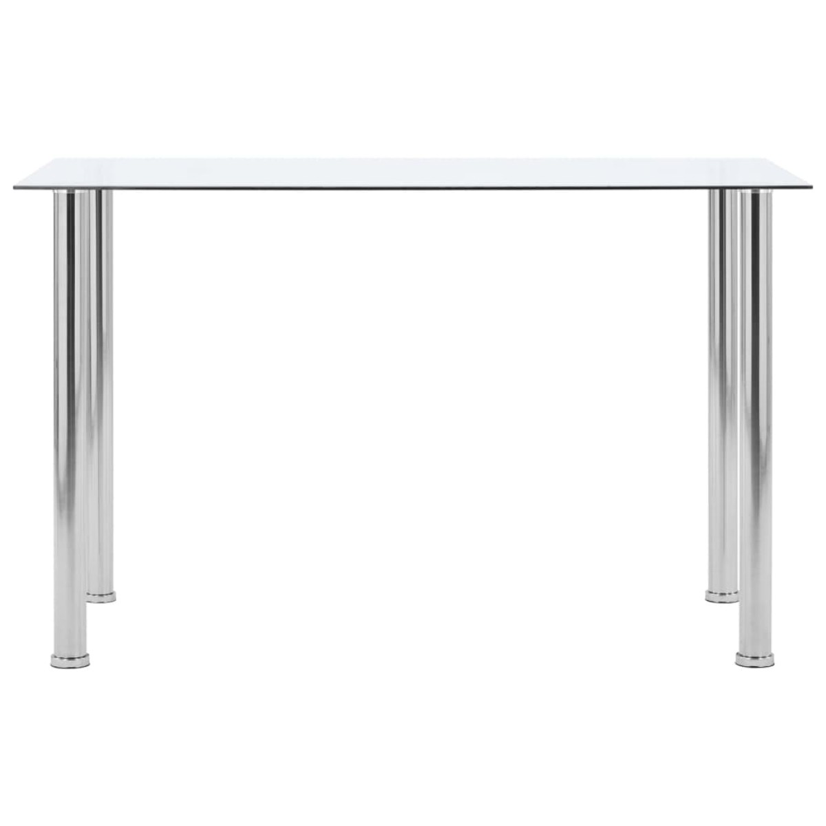 vidaXL Τραπεζαρία Διάφανη 120 x 60 x 75 εκ. από Ψημένο Γυαλί