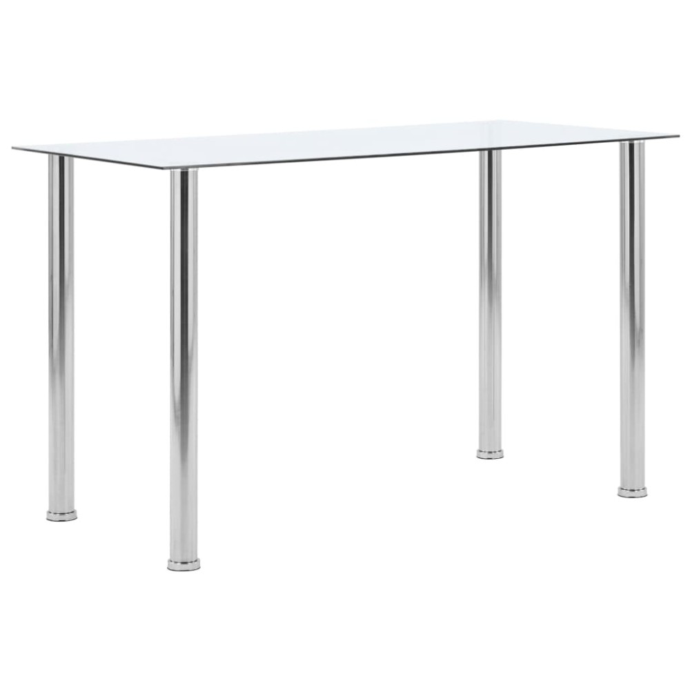 vidaXL Τραπεζαρία Διάφανη 120 x 60 x 75 εκ. από Ψημένο Γυαλί