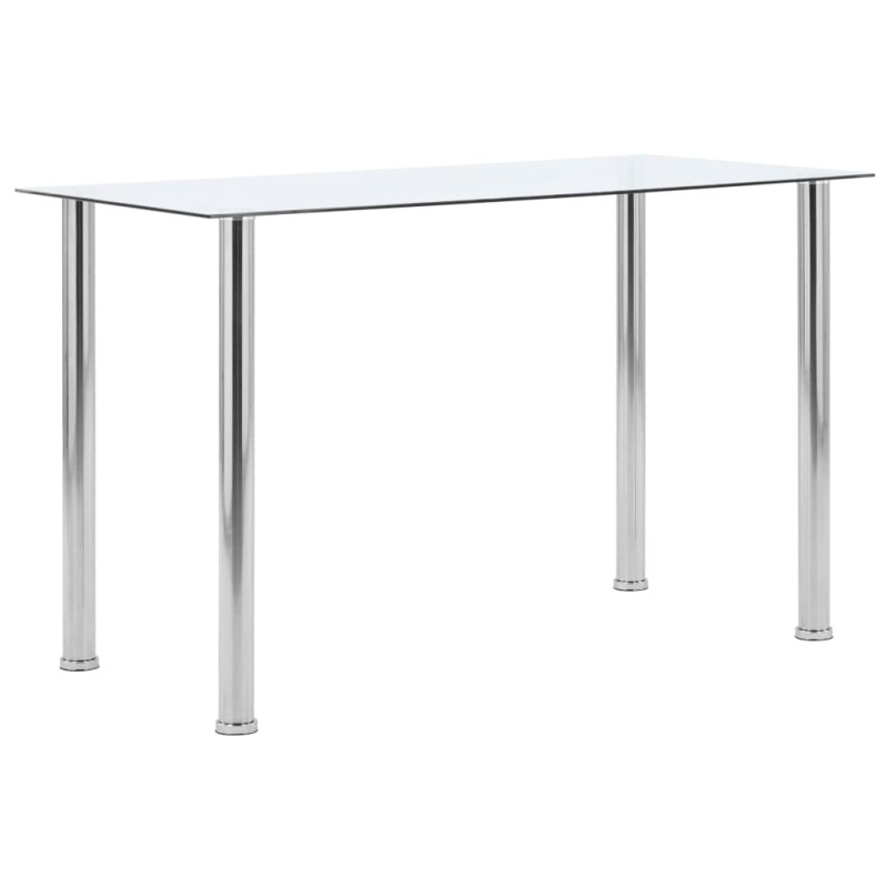 vidaXL Τραπεζαρία Διάφανη 120 x 60 x 75 εκ. από Ψημένο Γυαλί
