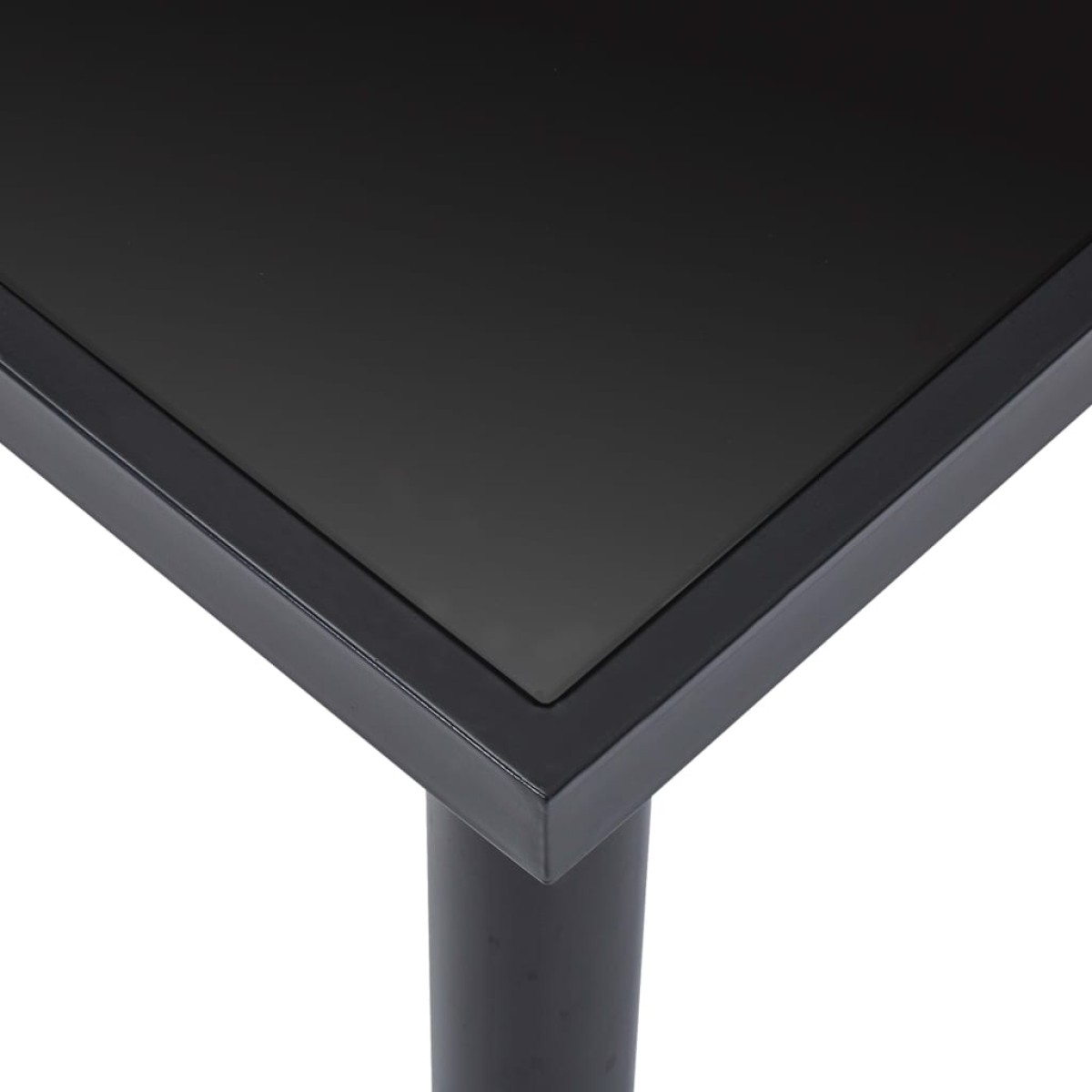 vidaXL Τραπεζαρία Μαύρη 140 x 70 x 75 εκ. από Ψημένο Γυαλί