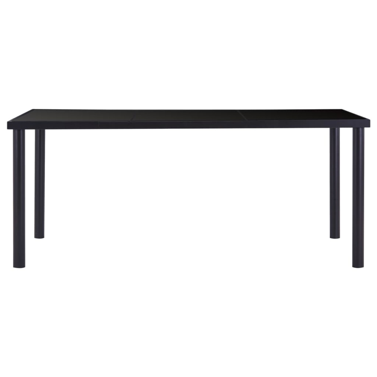 vidaXL Τραπεζαρία Μαύρη 180 x 90 x 75 εκ. από Ψημένο Γυαλί