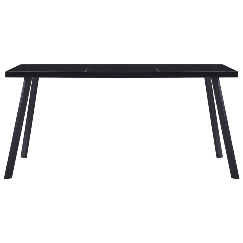 vidaXL Τραπεζαρία Μαύρη 180 x 90 x 75 εκ. από Ψημένο Γυαλί
