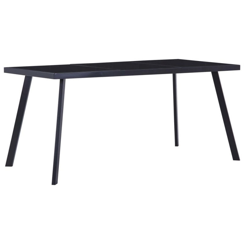 vidaXL Τραπεζαρία Μαύρη 180 x 90 x 75 εκ. από Ψημένο Γυαλί