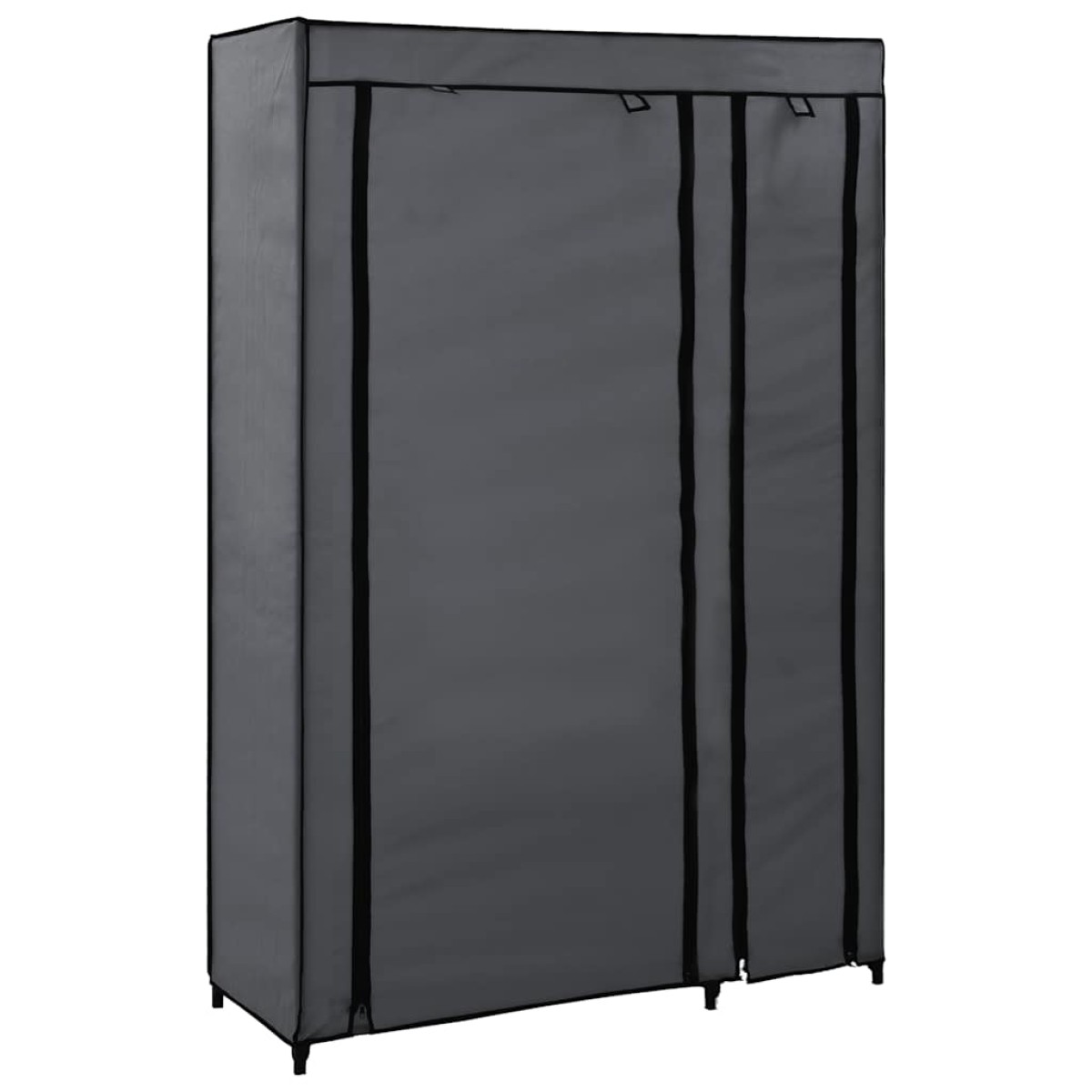 vidaXL Ντουλάπα Αναδιπλούμενη Γκρι 110 x 45 x 175 εκ. Υφασμάτινη