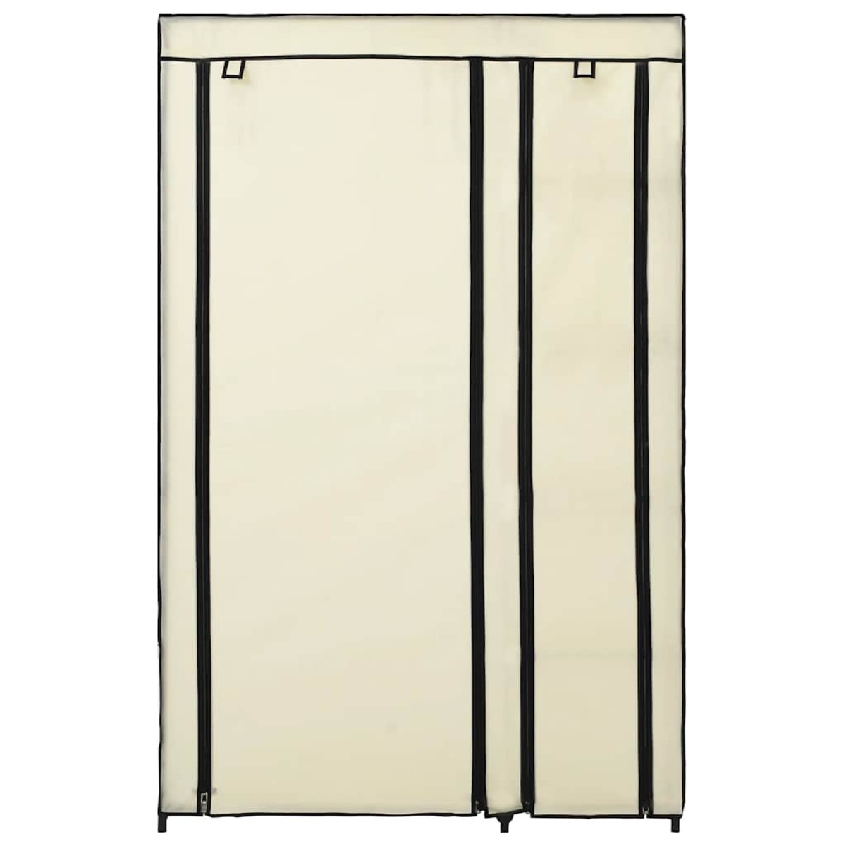 282424 vidaXL Folding Wardrobes 2 pcs Cream 110x45x175 cm Fabric