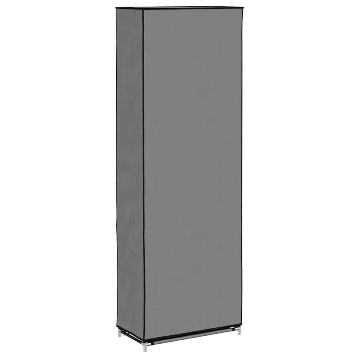 vidaXL Παπουτσοθήκη με Κάλυμμα Γκρι 57 x 29 x 162 εκ. Υφασμάτινη