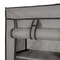 vidaXL Παπουτσοθήκη με Κάλυμμα Γκρι 57 x 29 x 162 εκ. Υφασμάτινη