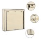 282433 vidaXL Shoe Cabinet with Cover Cream 115x28x110 cm Fabric