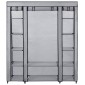 vidaXL Ντουλάπα με Ράφια / Σωλήνες Γκρι 150x45x176 εκ. Υφασμάτινη