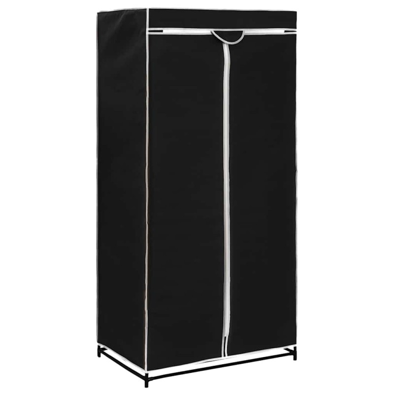 vidaXL Ντουλάπα Μαύρη 75x50x160 εκ.