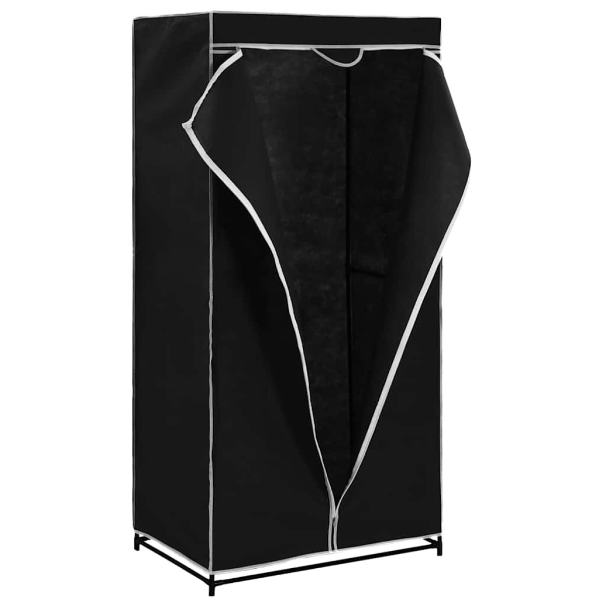 282437 vidaXL Wardrobe Black 75x50x160 cm