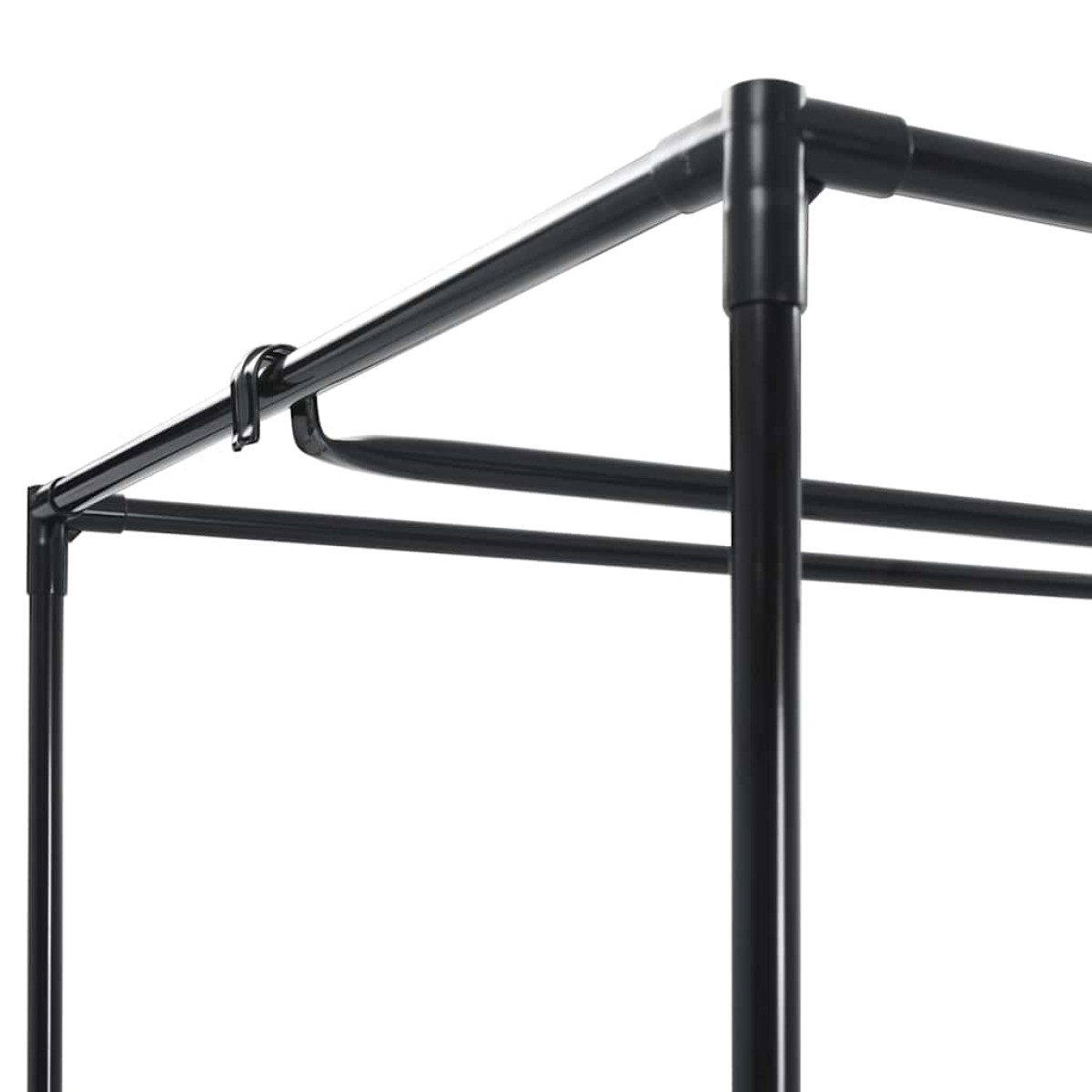 282437 vidaXL Wardrobe Black 75x50x160 cm