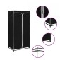 282437 vidaXL Wardrobe Black 75x50x160 cm