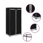 282441 vidaXL Wardrobes 2 pcs Black 75x50x160 cm