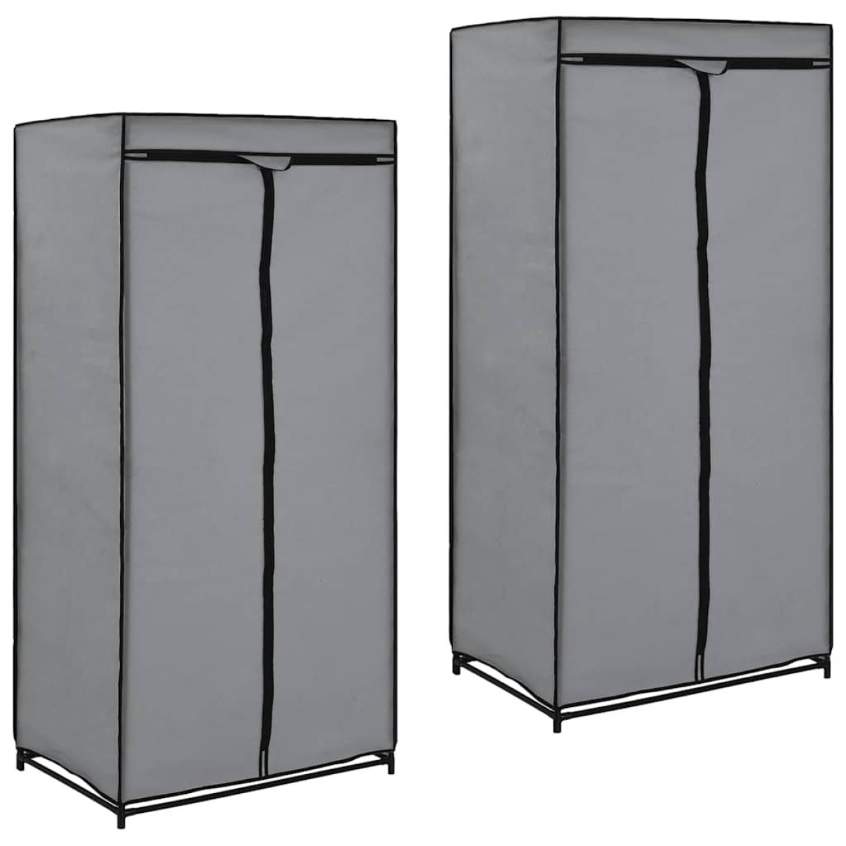 vidaXL Ντουλάπες 2 τεμ. Γκρι 75 x 50 x 160 εκ.