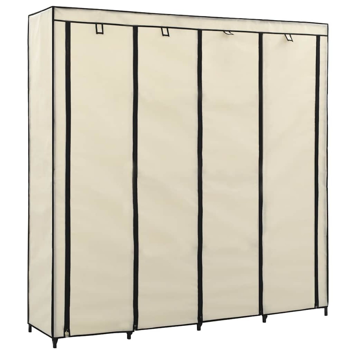 vidaXL Ντουλάπα με 4 Αποθηκευτικά Τμήματα Κρεμ 175 x 45 x 170 εκ.