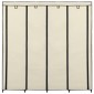vidaXL Ντουλάπα με 4 Αποθηκευτικά Τμήματα Κρεμ 175 x 45 x 170 εκ.