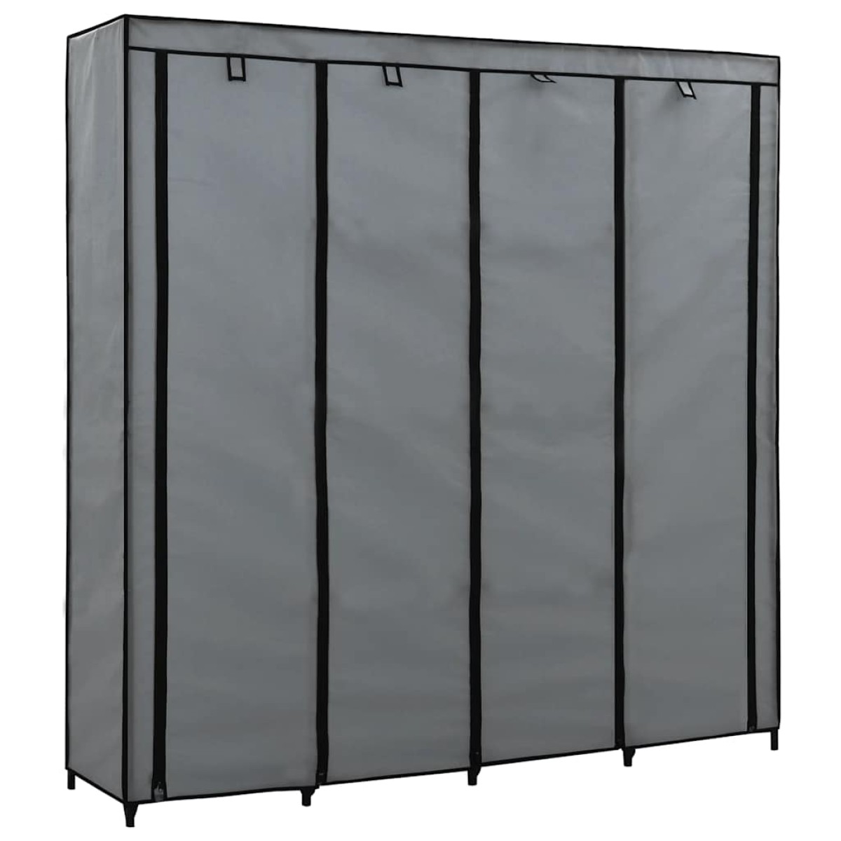 vidaXL Ντουλάπα με 4 Αποθηκευτικά Τμήματα Γκρι 175 x 45 x 170 εκ.