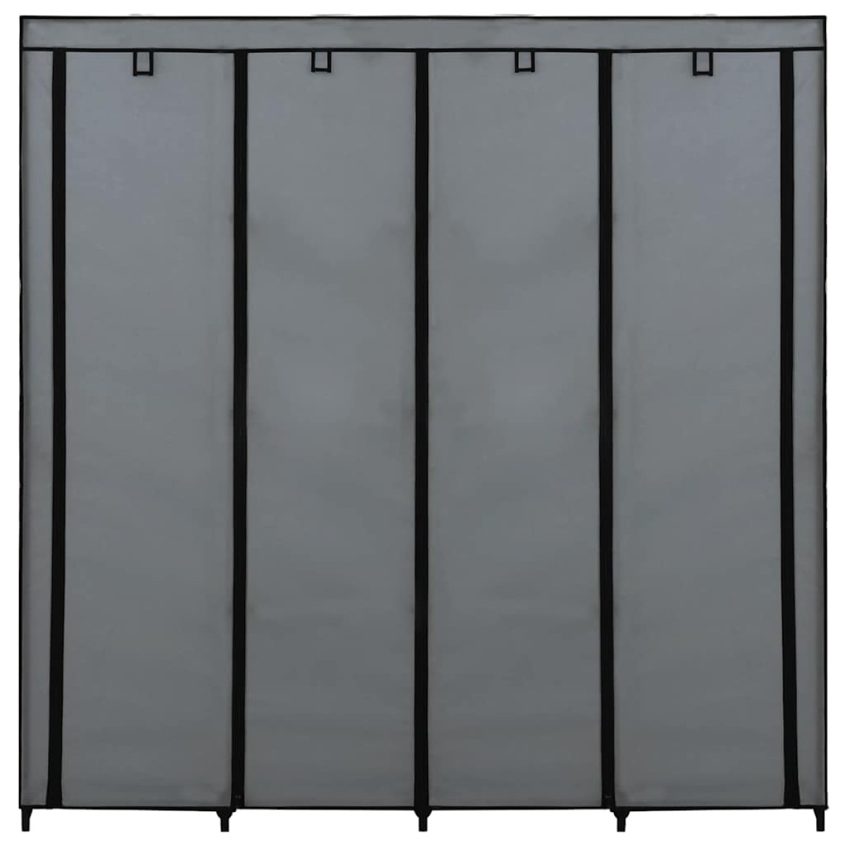 vidaXL Ντουλάπα με 4 Αποθηκευτικά Τμήματα Γκρι 175 x 45 x 170 εκ.