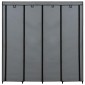 vidaXL Ντουλάπα με 4 Αποθηκευτικά Τμήματα Γκρι 175 x 45 x 170 εκ.