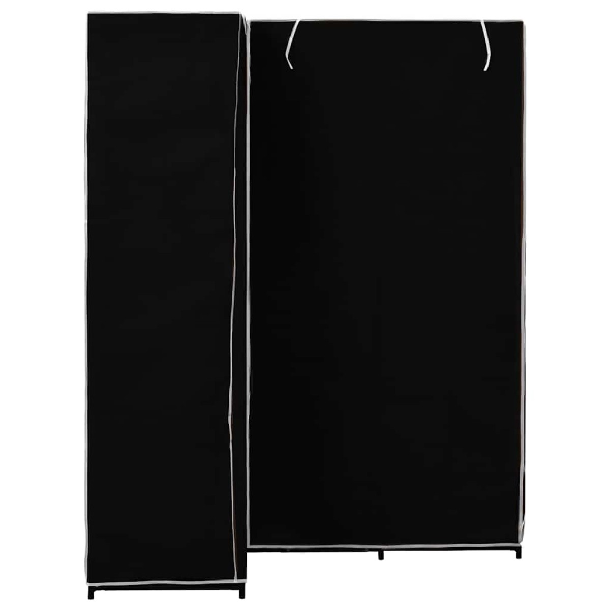 282449 vidaXL Corner Wardrobe Black 130x87x169 cm