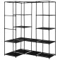 282449 vidaXL Corner Wardrobe Black 130x87x169 cm