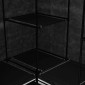 282449 vidaXL Corner Wardrobe Black 130x87x169 cm