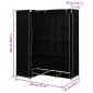 282449 vidaXL Corner Wardrobe Black 130x87x169 cm