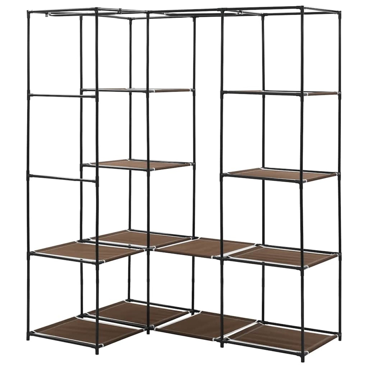 282450 vidaXL Corner Wardrobe Brown 130x87x169 cm